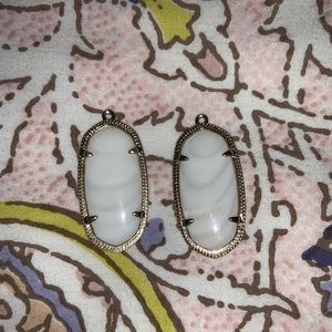 white small Kendra Scott earrings